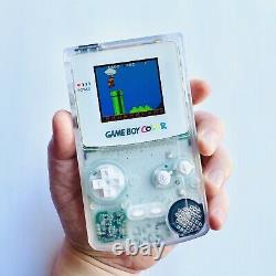 Superbe Jeu Transparent Clair Garçon Couleur Custom Backlight Backlit Gameboy Tft