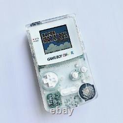 Superbe Jeu Transparent Clair Garçon Couleur Custom Backlight Backlit Gameboy Tft