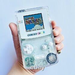 Superbe Jeu Transparent Clair Garçon Couleur Custom Backlight Backlit Gameboy Tft