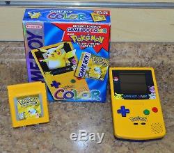 Système De Poche Nintendo Game Boy Color Pokémon Edition Jaune Avec Boîte D'occasion