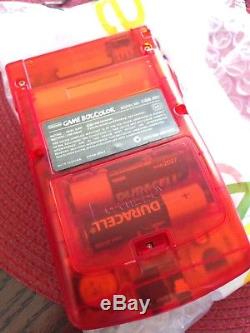 Système Portable Ags 101 Nintendo Game Boy Couleur Rouge Clair Backlit