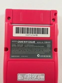 Système Portable Nintendo Game Boy Color Berry Rouge / Rose Nouveau Avec Box