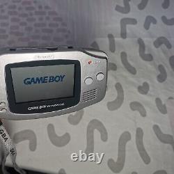 Système de jeu portable Nintendo Game Boy Advance Platinum en boîte avec manuel testé