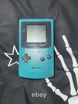 Système de jeu portable Nintendo Game Boy Color en turquoise boîte