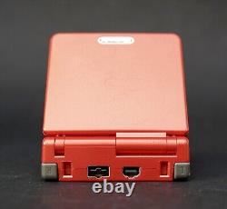 Système portable Game Boy Advance SP Flame Red + BUNDLE DE JEUX & CHARGEUR