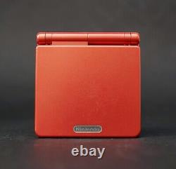 Système portable Game Boy Advance SP Flame Red + BUNDLE DE JEUX & CHARGEUR