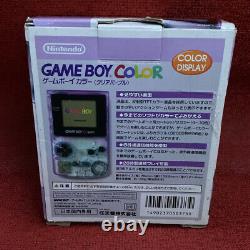 Système portable Nintendo Game Boy Color Atomic Purple en boîte avec manuel