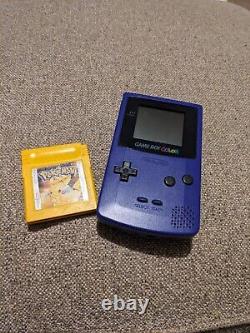 Système portable Nintendo Game Boy Grape avec cartouche de jeu Pokémon Jaune Pikachu