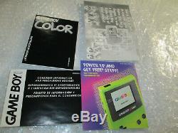 Teal Game Boy Color System Nintendo Gameboy. Complète Dans La Boîte Cib