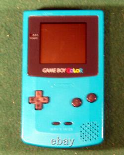 Teal Nintendo Game Boy Color Handheld Bundle Avec 6 Jeux, Cas, Chargeur, Lien