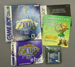 The Legend Of Zelda Oracle Of Ages (bleu) Nintendo Gbc Game Boy Color Complete