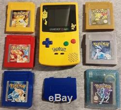 Tous Les 6 Jeux Pokémon + Pikachu Gameboy Color! Lot De Couleurs Game Boy Nintendo