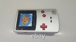 Ultimate Aluminium Gameboy Color Gbc LCD Ips Backlight Boutons Rouges Rechargeables