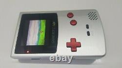 Ultimate Aluminium Gameboy Color Gbc LCD Ips Backlight Boutons Rouges Rechargeables