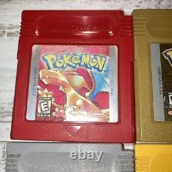 Ultimate Pokémon Jeu Garçon Couleur Bundle Yellow Red Blue Silver Gold Authentic