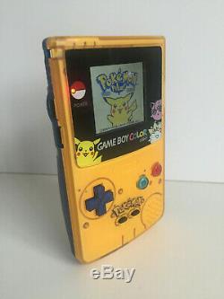 Unique Nintendo Gameboy Color Lumière Pokemon Rétro-éclairage Et Personnalisé En Verre Écran