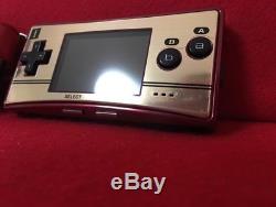 Utilisé Nintendo Gameboy Micro Famicom Couleur Console 20ème Anniversaire Avec Étui F / S