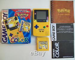 Verre Screen Gameboy Color Pokemon Pikachu System Edition Handheld Complete Cib
