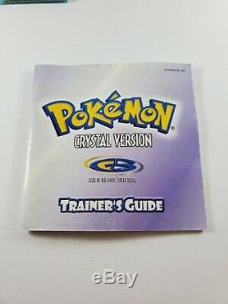 Version Cristal Pokemon (game Boy Color, 2001) Boîte Authentique Manuel Complet