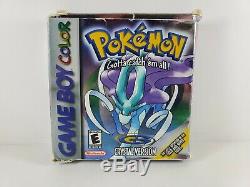 Version Cristal Pokemon (game Boy Color, 2001) Boîte Authentique Manuel Complet