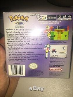 Version Cristal Pokemon (nintendo Game Boy Color) Complète Dans L'encadré Authentique