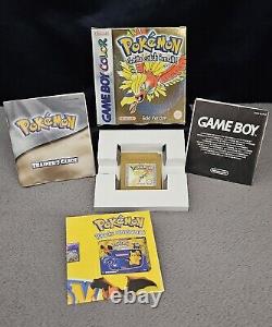 Version Or complète de Pokémon Gold en boîte Jeu Nintendo Gameboy authentique PAL UK