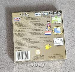 Version Or complète de Pokémon Gold en boîte Jeu Nintendo Gameboy authentique PAL UK