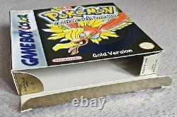 Version Or complète de Pokémon Gold en boîte Jeu Nintendo Gameboy authentique PAL UK