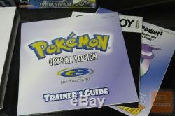 Version Pokemon Crystal (couleur Game Boy, Gbc 2001) Complet! Authentique