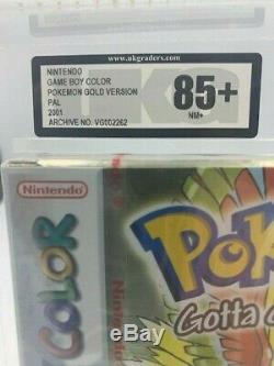 Version Pokémon Gold -pal Gameboy Color- 2001 Ukg Graded 85+ Nm +! Strip Rouge