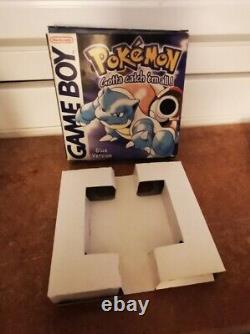 Version bleue de Pokémon (Game Boy, 1998) BOÎTE et support de jeu uniquement