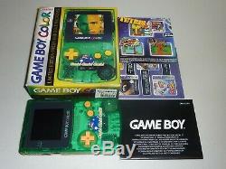 Vert Édition Limitée Et Or Ozzie Couleur Gameboy Dans La Boîte Nice Condition