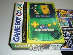 Vert Édition Limitée Et Or Ozzie Couleur Gameboy Dans La Boîte Nice Condition