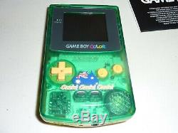 Vert Édition Limitée Et Or Ozzie Couleur Gameboy Dans La Boîte Nice Condition