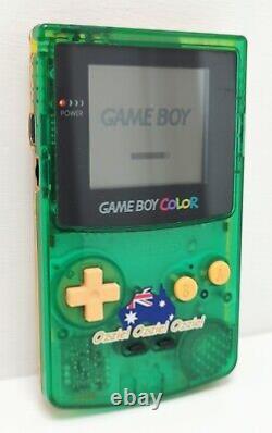 Vtg 1998 Nintendo Cgb-001 Ltd Ed Ozzie Olympics Green & Gold Color Gameboy Works