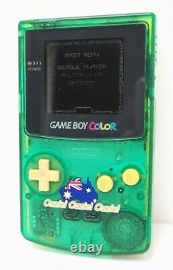 Vtg 1998 Nintendo Cgb-001 Ltd Ed Ozzie Olympics Green & Gold Color Gameboy Works