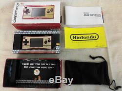 X1816 Nintendo Gameboy Micro Console Famicom Couleur Japon Avec Pochette