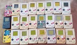 X24 Faulty Nintendo Gameboy Consoles De Couleur Dmg Originales Pour Les Pièces Détachées Ou La Réparation