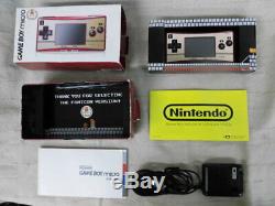 Y4903 Nintendo Gameboy Micro Console Adaptateur Famicom Poche Couleur Japon Withbox X
