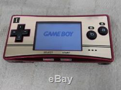 Z5039 Nintendo Gameboy Micro Console Famicom Couleur Japon Avec Adaptateur Pour Pochette De Boîte X