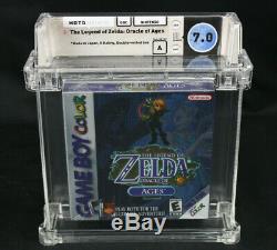 Zelda Oracle Of Ages Game Boy Color Gbc Wata Graded 7.0 Une 1ère Impression Étanche Feuille